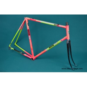 Vintage Gios Competition frame and fork rare paint job, tubi oria ranf  mannesmann crmo Steel lugged 57cm