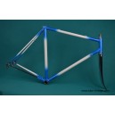 Colnago Vintage steel lugged frame and fork, Colnago drop outs white blue columbus 54cm